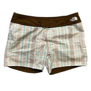 The North Face Women’s Plaid Reversible Athletic/Swim Shorts NWT Size 4